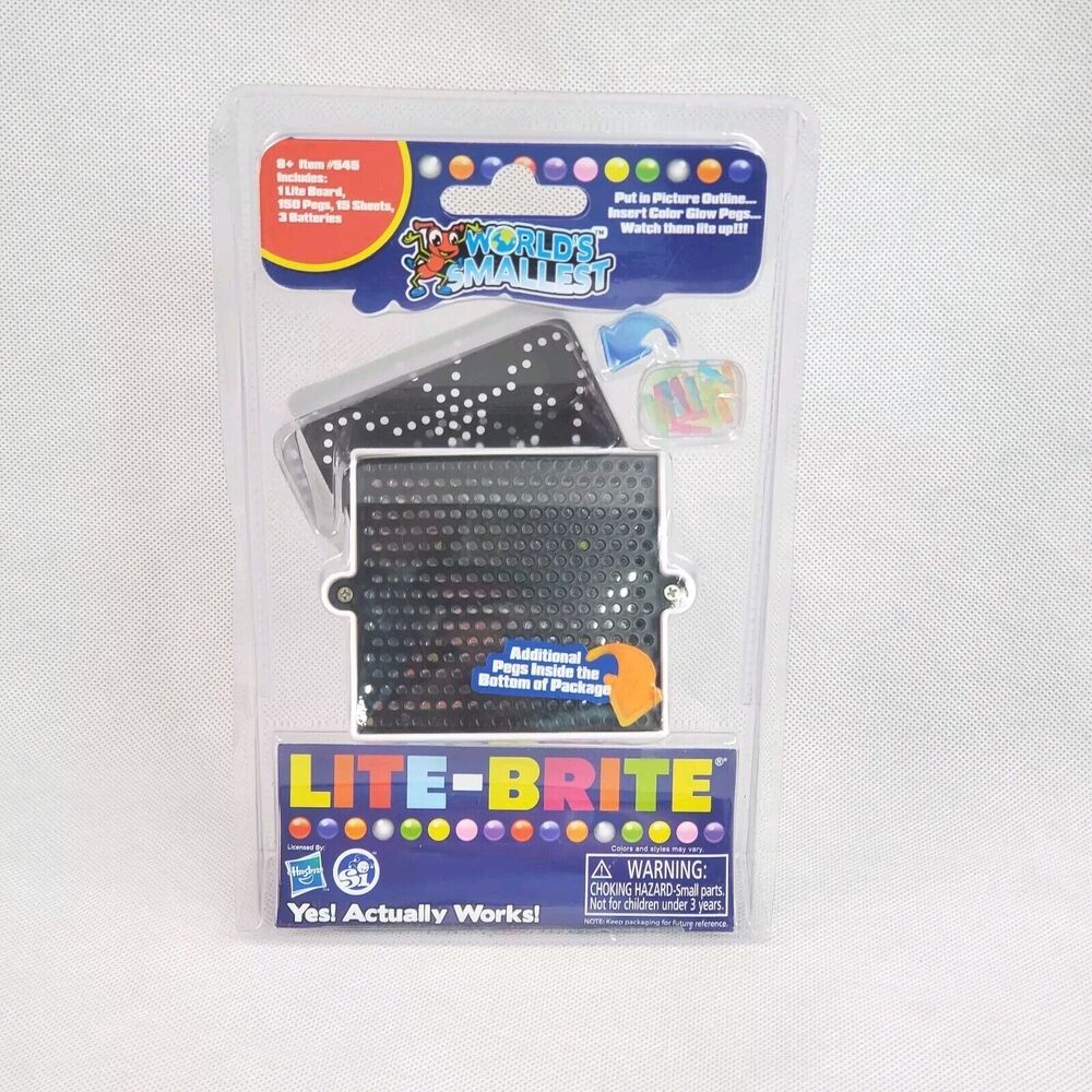 LITE BRITE Worlds Smallest Art Toy Doll House Miniature Light Bright Pegs Paper